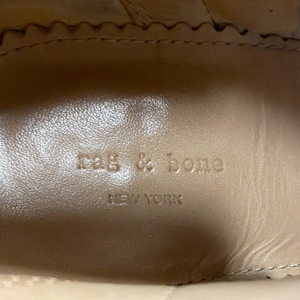 rag & bone New York Light Gray Perforated Size 7.5 Heeled Ankle Boots - Picture 2 of 10